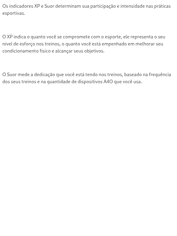 O que são e para que servem os indicadores XP e Suor?