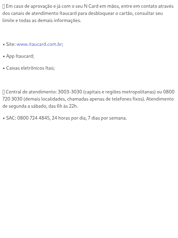 Como desbloquear o cartão N Card?