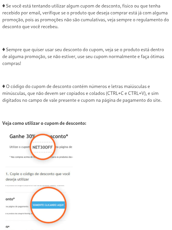 Como utilizar meu cupom de desconto?